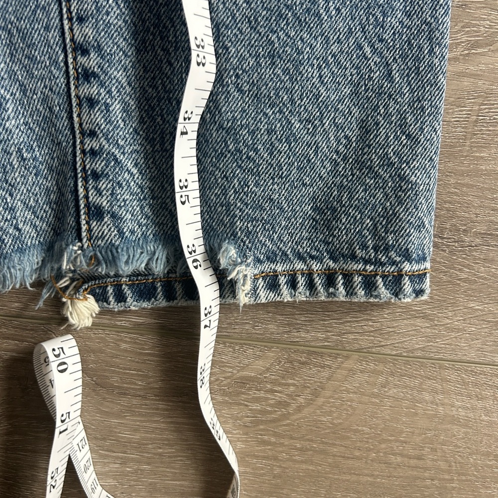 PacSun High Rise Straight Distressed Blue Denim Jeans Size 25 - Picture 11 of 12